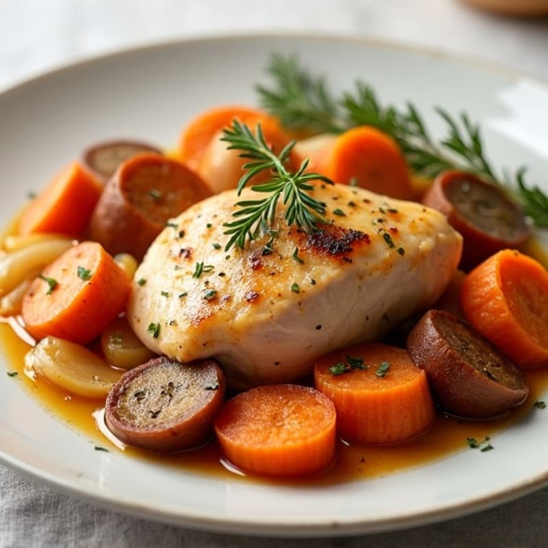 Slow Cooker Tender Chicken with Hearty Root Vegetables