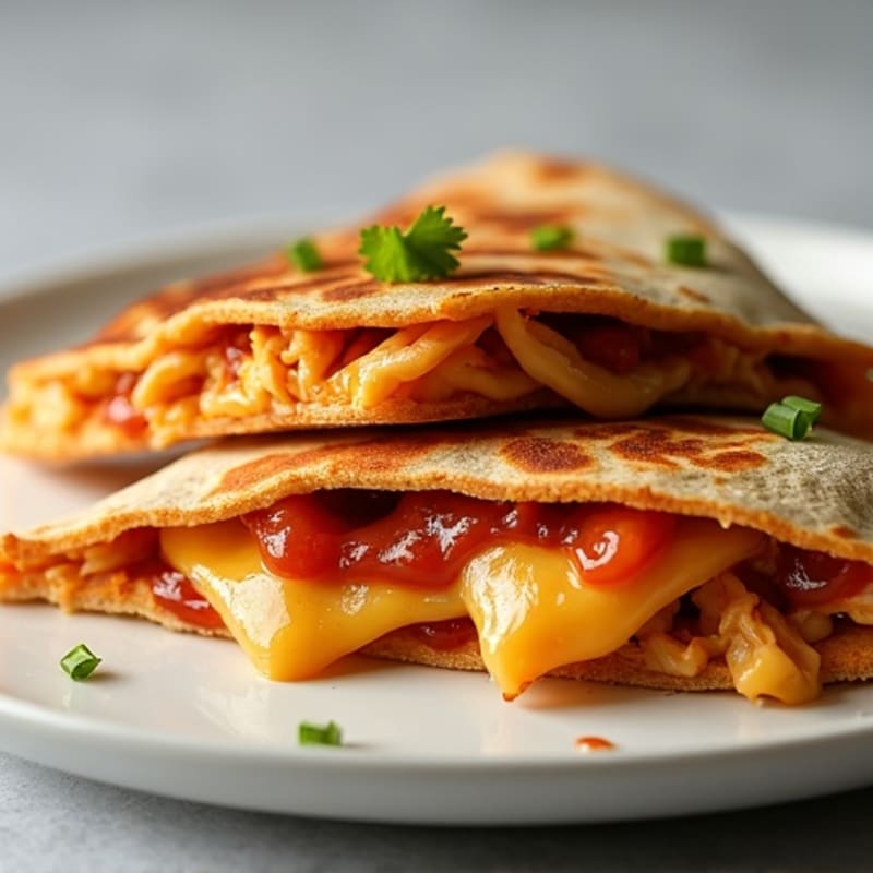 Crispy Healthy BBQ Chicken Quesadilla