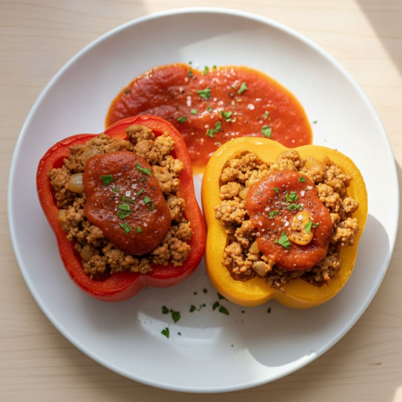 Ground Turkey Stuffed Bell Peppers