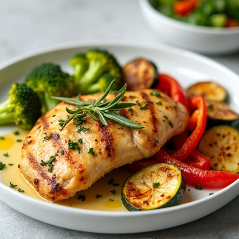 Lemon-Herb Roasted Chicken with Crispy Roasted Vegetables