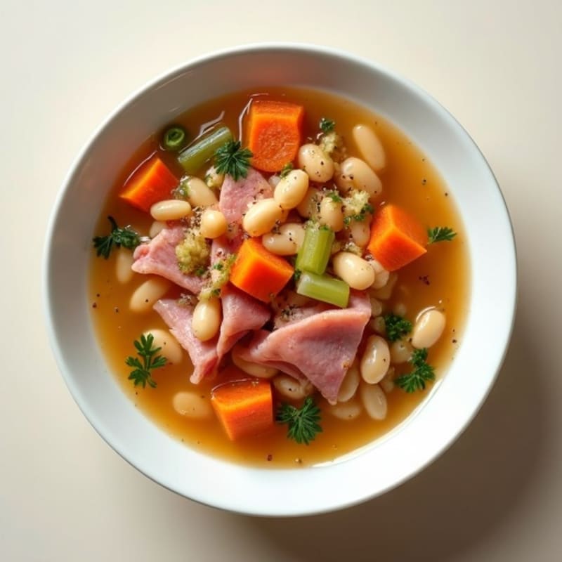 Hearty Smoked Ham and White Bean Soup