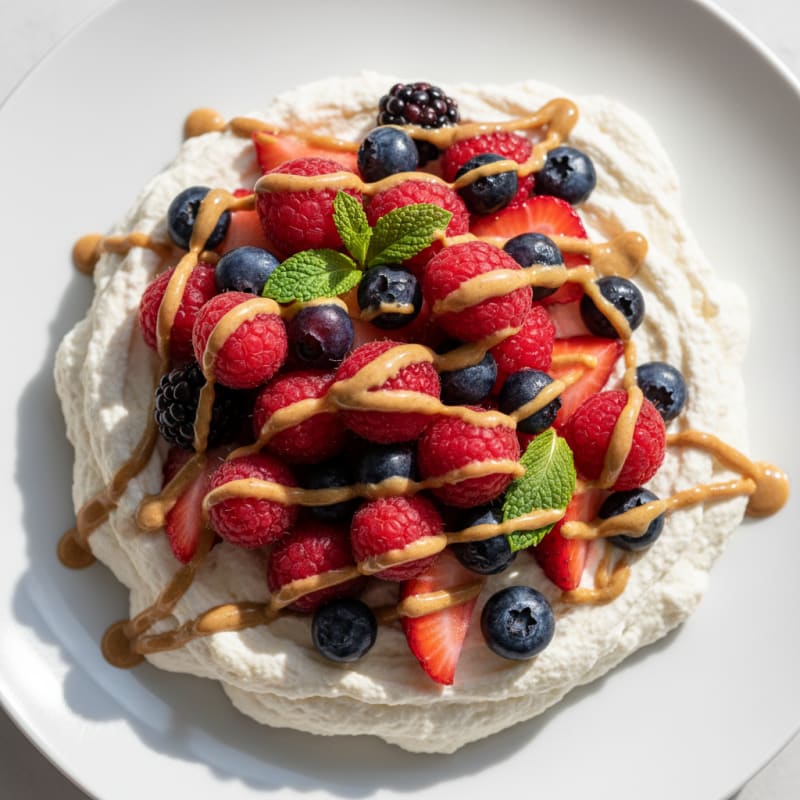 Silky Greek Yogurt Protein Mousse with Mixed Berries