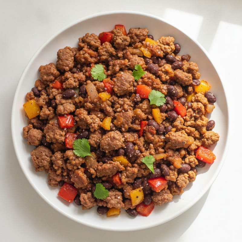 Ground Beef and Black Bean Skillet