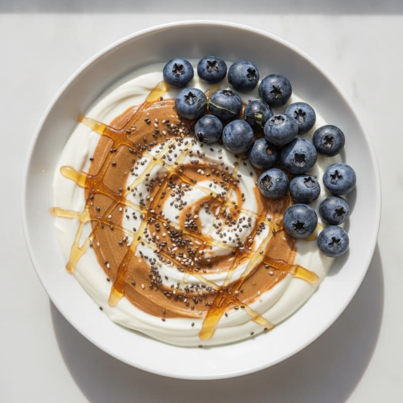 Silky Greek Yogurt Bowl with Chia Seeds and Almond Butter