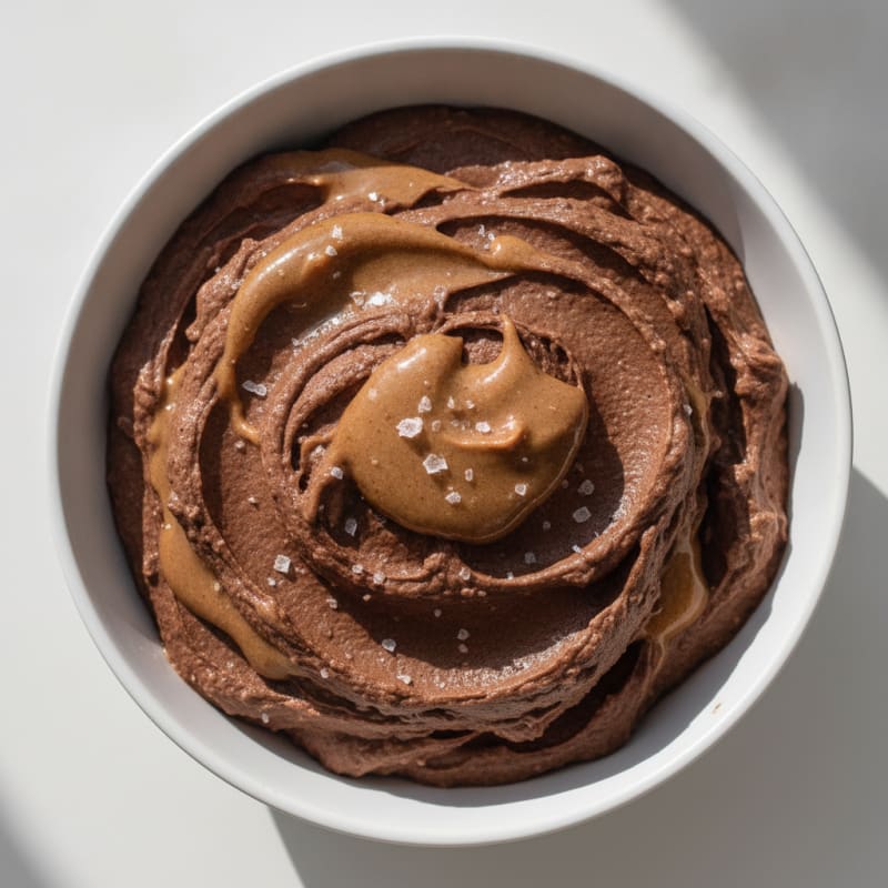 Silky Chocolate Protein Mousse with Almond Butter