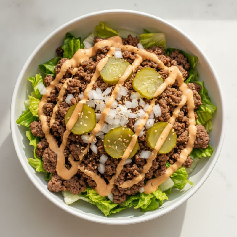Big Mac Inspired Protein Bowl
