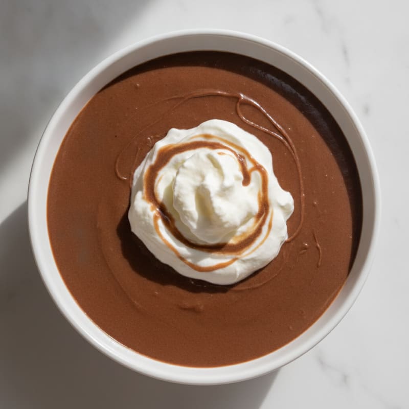 Silky Protein Chocolate Pudding with Whipped Greek Yogurt