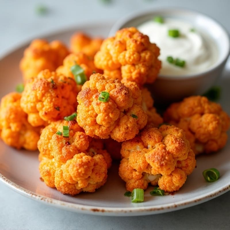 Roasted Crispy Buffalo Cauliflower Bites