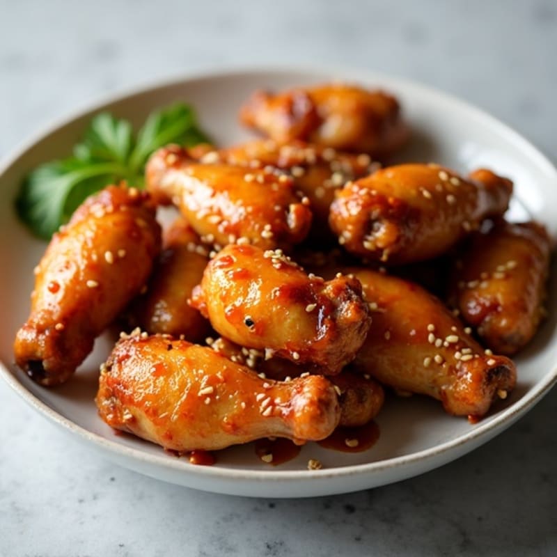 Crispy Honey-Garlic Baked Chicken Wings