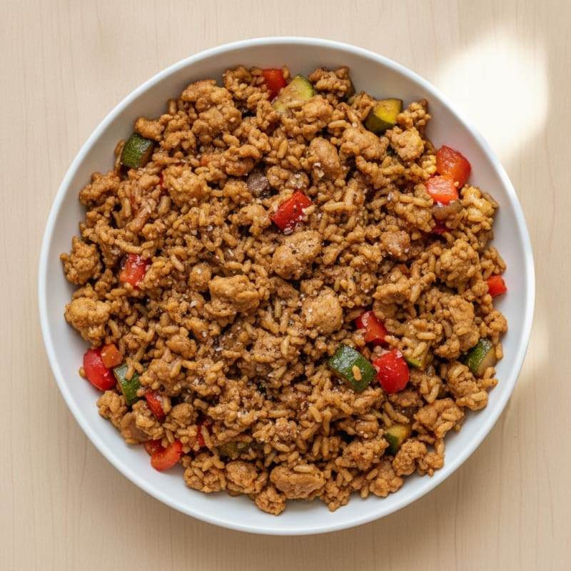 Savory Ground Turkey and Rice Skillet