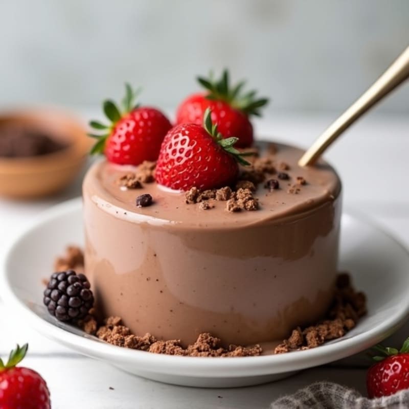 Silky Chocolate Protein Pudding with Greek Yogurt