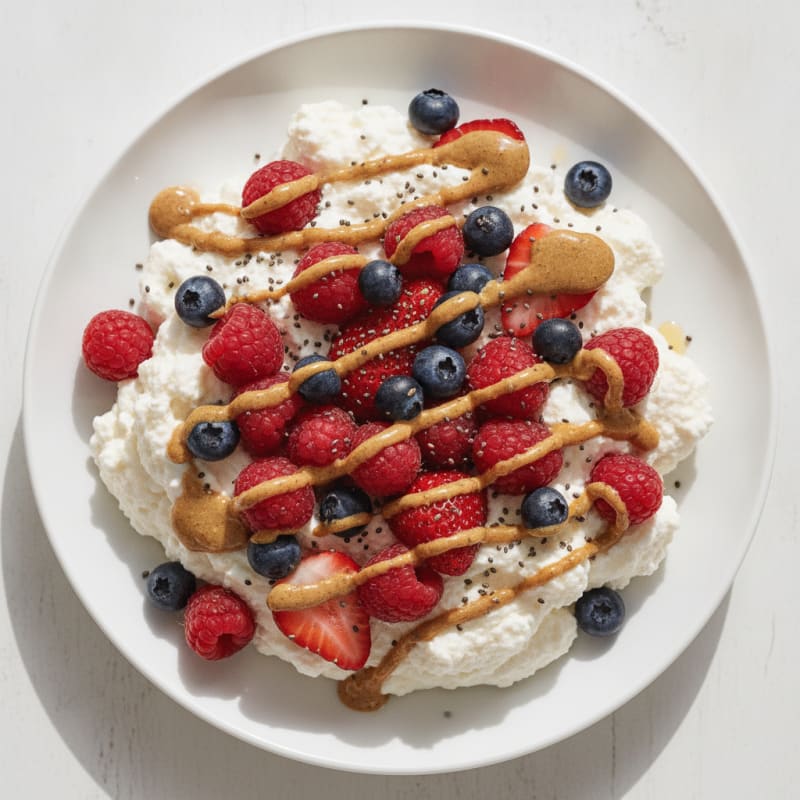 Silky Greek Yogurt Protein Mousse with Berries