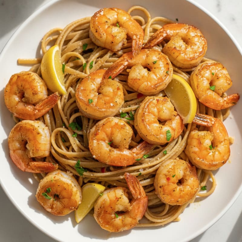 Garlic Butter Shrimp Scampi with Linguine