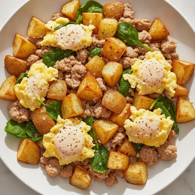Hearty Scrambled Eggs with Roasted Potatoes