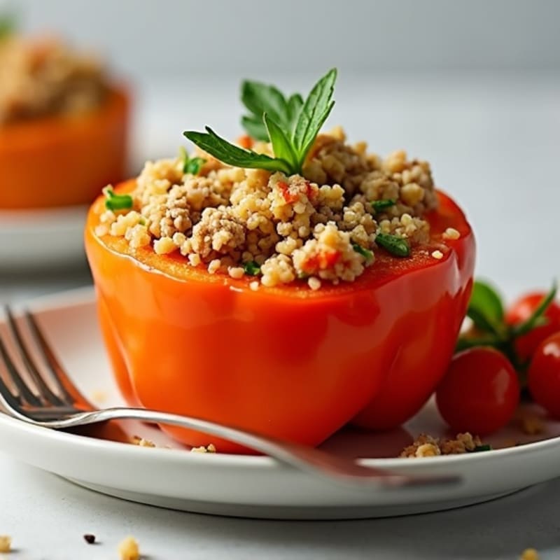 Lean Ground Turkey Stuffed Bell Peppers