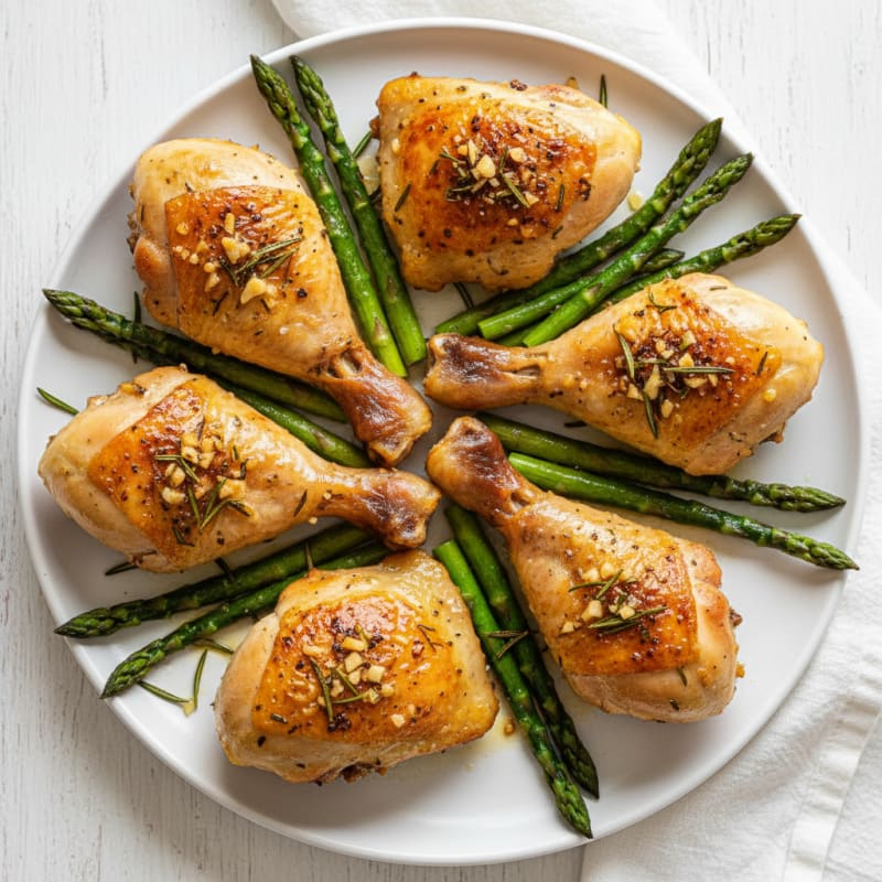 Garlic Herb Roasted Chicken Legs