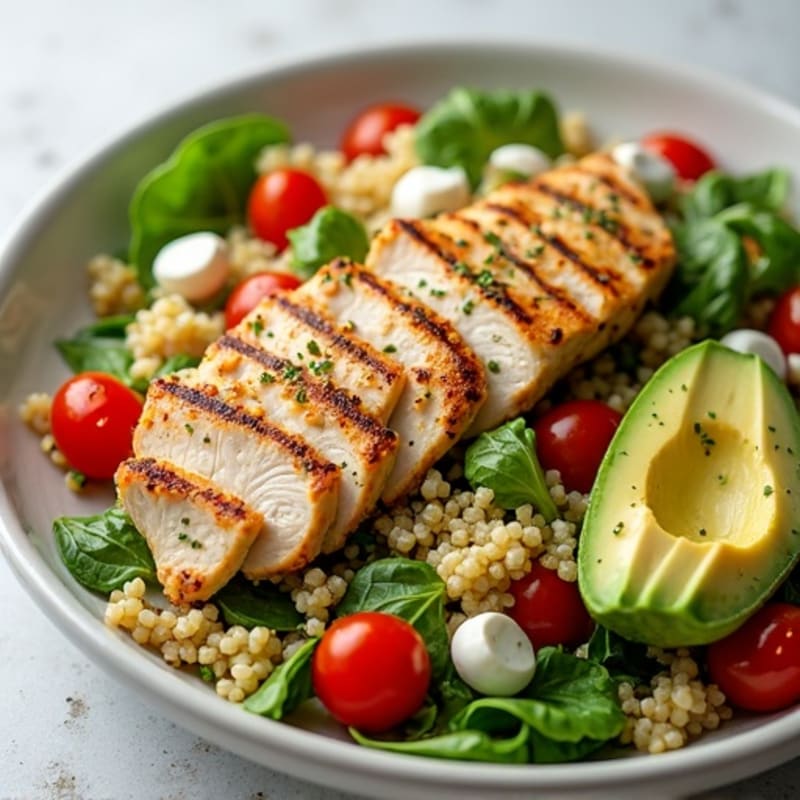 Grilled Chicken and Quinoa Salad with Lemon Vinaigrette