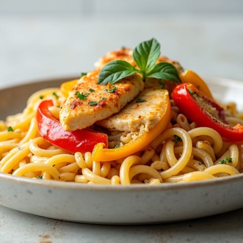Creamy Cajun Chicken Pasta with Bell Peppers