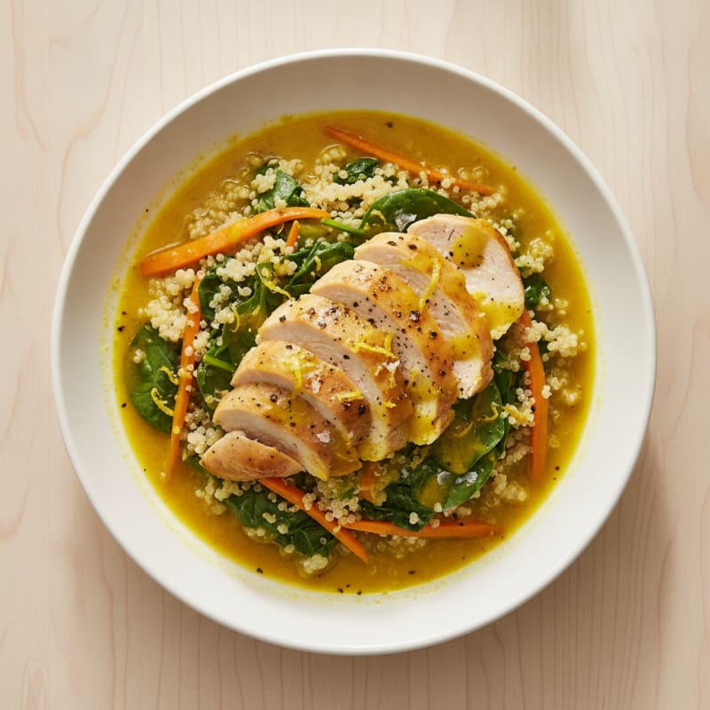 Ginger-Turmeric Immunity Boosting Chicken Bowl