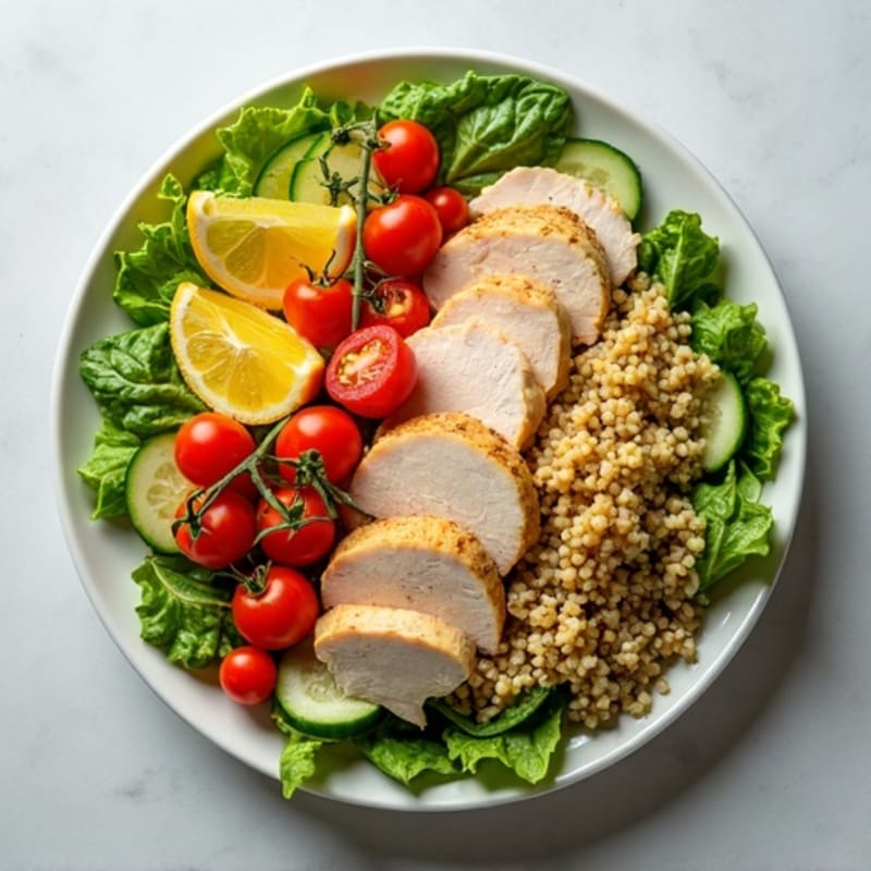 Chopped Turkey and Quinoa Salad with Lemon Vinaigrette