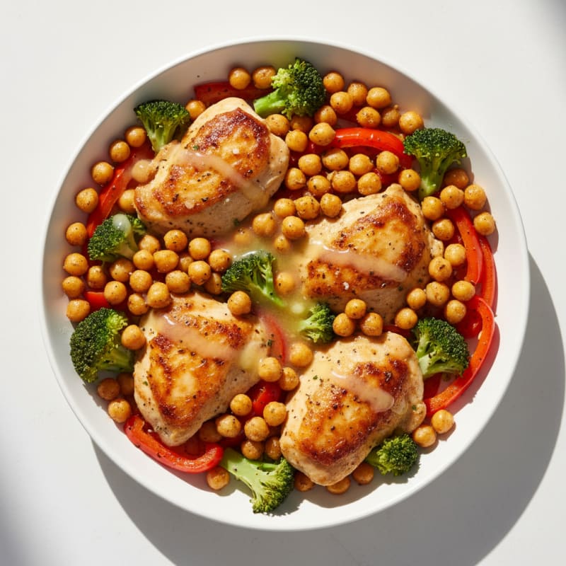 Zesty Roasted Chickpea and Veggie Bowl