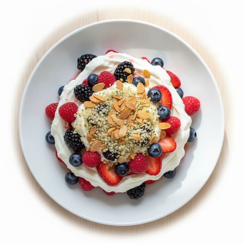 Greek Yogurt Protein Parfait with Mixed Berries