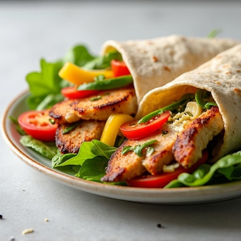 Grilled Chicken and Fresh Veggie Wrap