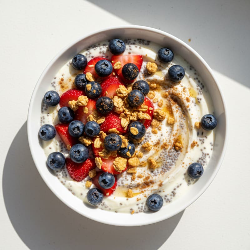 Berry Chia Seed Protein Pudding
