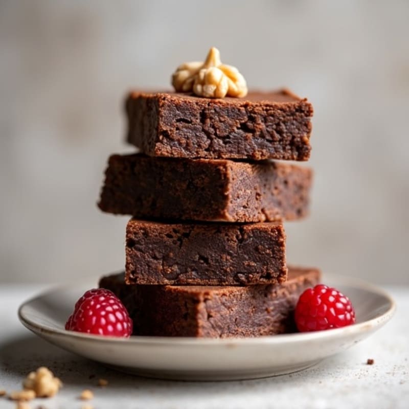 Fudgy Chocolate Walnut Protein Brownie Bars