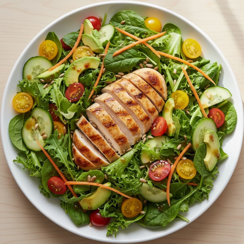 Vibrant Garden Green Salad with Citrus Vinaigrette