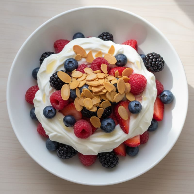 Creamy Greek Yogurt Protein Parfait with Mixed Berries