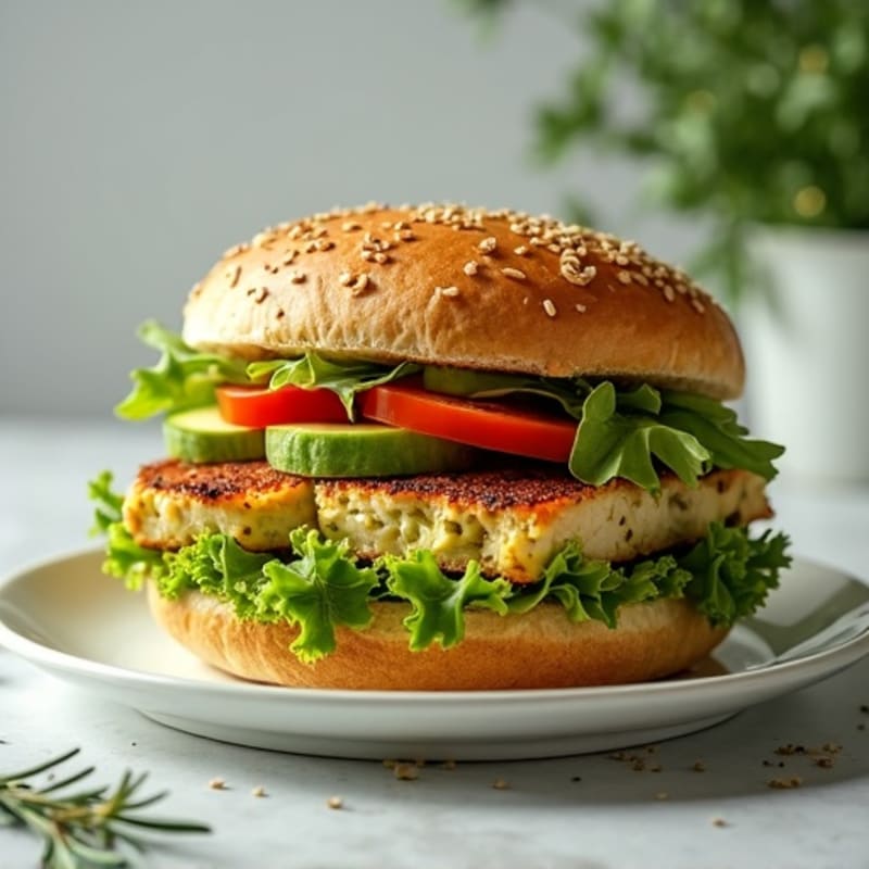 Herb-Crusted Grilled Chicken Sandwich with Avocado Spread