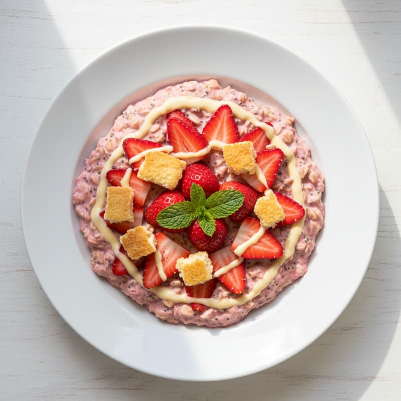 Creamy Strawberry Shortcake Overnight Oats