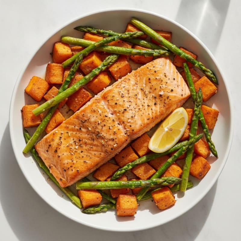 Sheet Pan Salmon and Roasted Vegetables