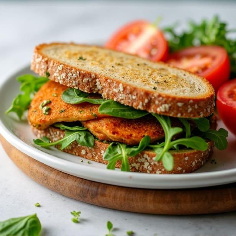 Herb-Pesto Grilled Chicken Sandwich with Fresh Greens