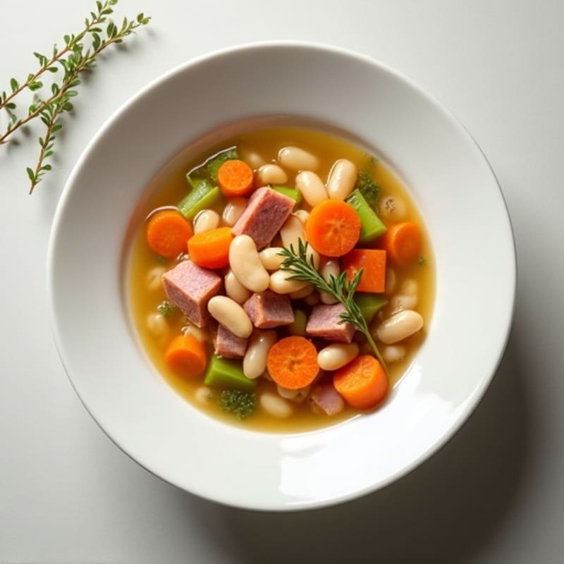 Hearty White Bean and Smoked Ham Soup