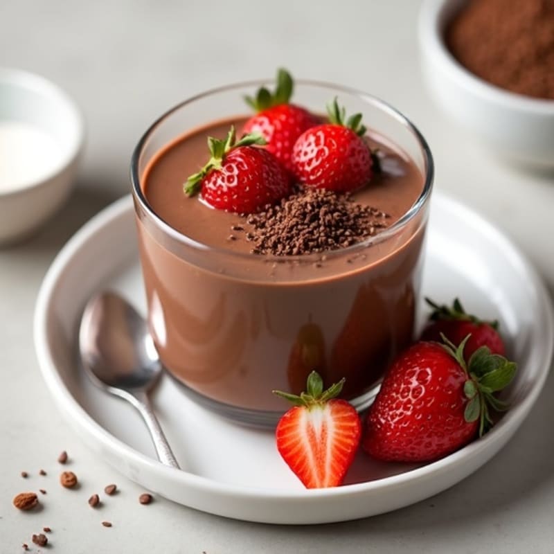 Silky Protein Chocolate Pudding with Greek Yogurt
