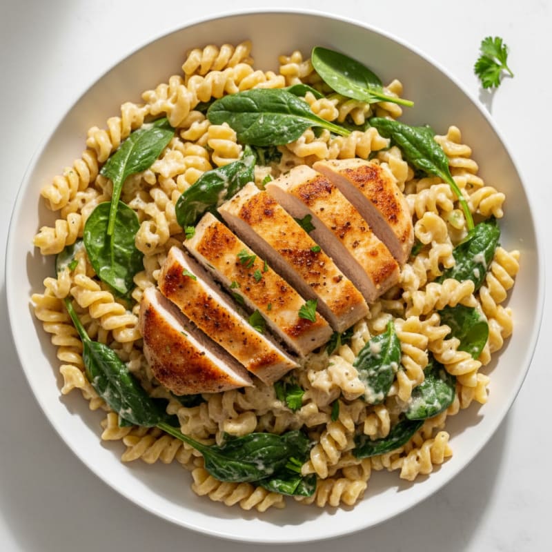 Garlic Parmesan Chicken Alfredo Pasta