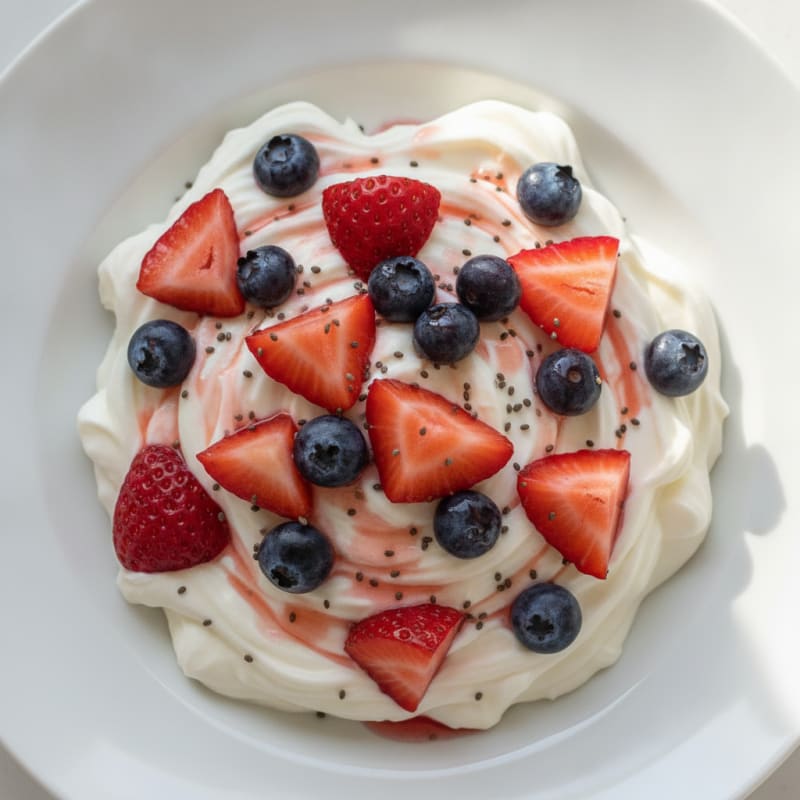 Silky Greek Yogurt Protein Pudding with Fresh Berries