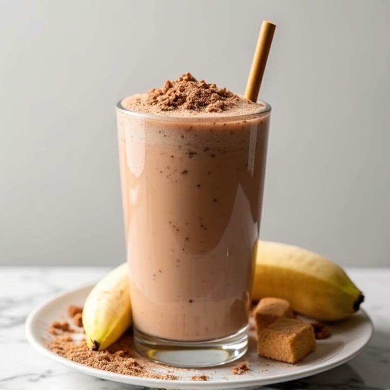 Creamy Peanut Butter Chocolate Protein Smoothie