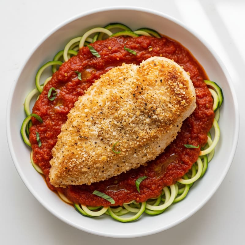 Parmesan-Crusted Chicken with Marinara