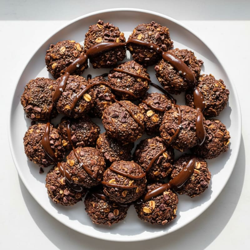 Chewy Chocolate Peanut Butter Protein Bites