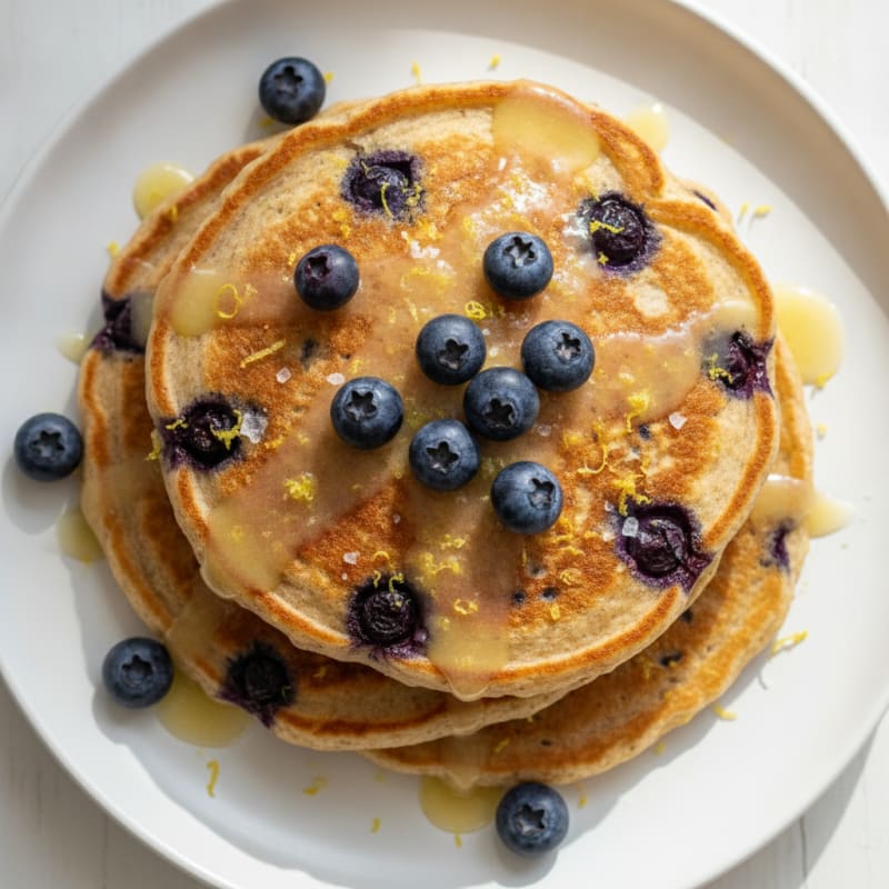 Blueberry Ricotta Pancakes with Lemon Zest