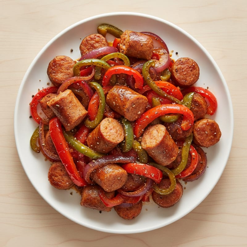 Sheet Pan Sausage and Peppers