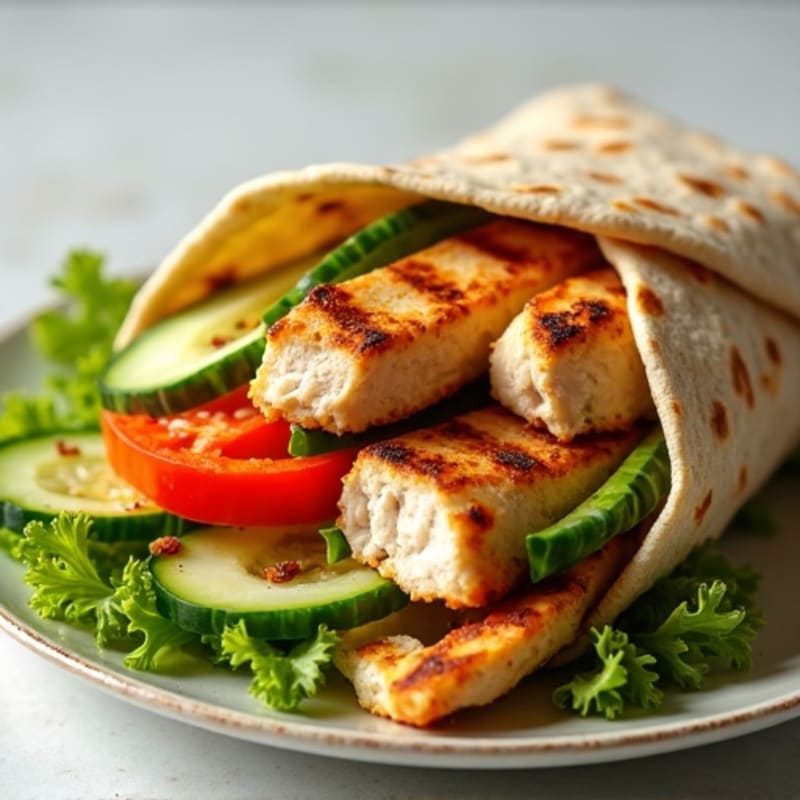 Grilled Chicken and Crispy Veggie Wrap