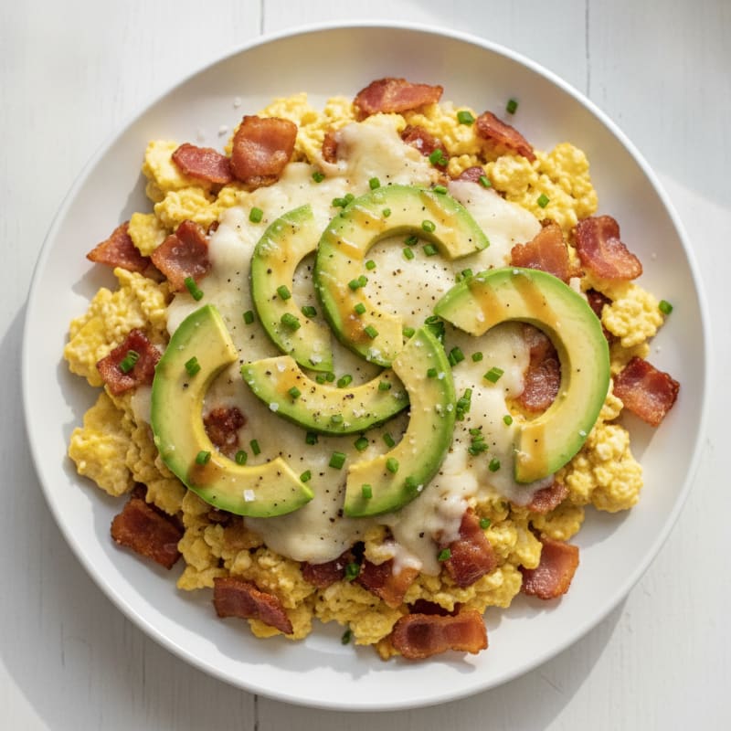 Bacon, Egg, and Avocado Scramble