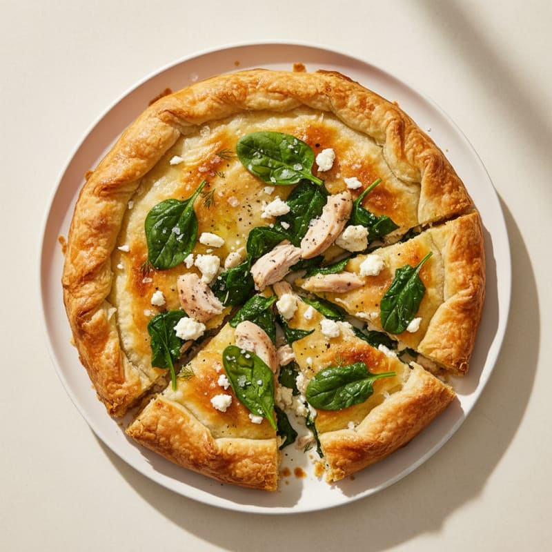 Crispy Golden Spinach Feta Pie