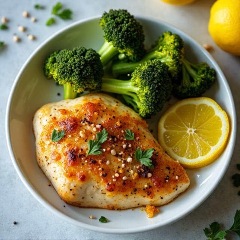 Sheet Pan Lemon Garlic Chicken and Crispy Broccoli