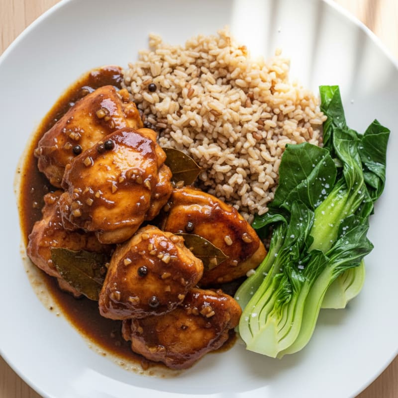 Garlic-Soy Braised Chicken Adobo