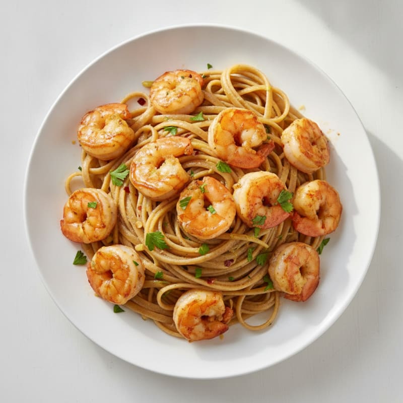 Garlic Butter Shrimp Scampi with Linguine